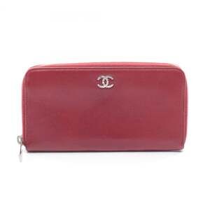 CHANEL Red Leather Wallet